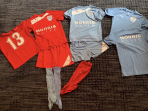 Soccer Morris Elite Donation - Light Blue & Red Uniforms