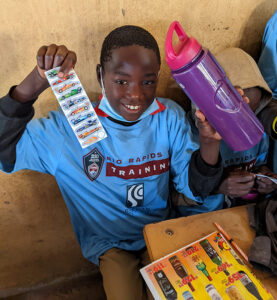 GOS Donation 19 Zambia Gear Delivery - Kids Receiving Soccer Gear