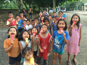 GOS Donation 10 Ecuador Gear Delivery - Kids eating popsicles