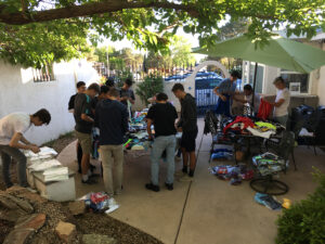 GOS Donation 10 Ecuador Gear Collection Event - Soccer Gear being organized