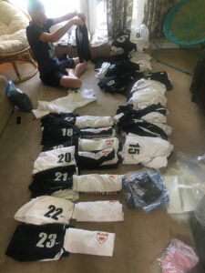 GOS Donation 11 Ukraine Gear Collection - The Gift of Soccer Sorting Gear