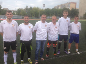 GOS Donation 11 Ukraine Gear Delivery - Adult Soccer Team with Eldorado High School Uniforms