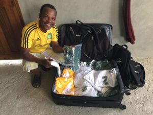 GOS Donation 19 Nigeria Gear Transport - Soccer Uniforms being delivered by Sports Quest Team