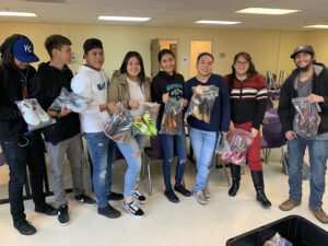 GOS Donation 16 Albuquerque Learning High School Gear Delivery - Young Adults Getting Soccer Gear