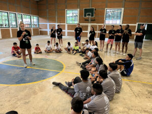 GOS Donation 26 Guatemala Gear Delivery - Soccer Gear Delivery Team Teaching Kids