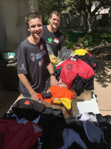 GOS Gear Collection - Gift of Soccer Foundation Team Ken Levandoski and Kenny Levandoski at Gear Organization Event