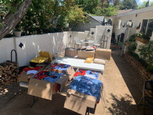 GOS Gear Collection - Gift of Soccer Foundation Pre-Sorting of Donated Soccer Gear on Side Yard