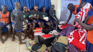 GOS Donation 25 Uganda Gear Delivery - Kids with School Supplies and Soccer Gear