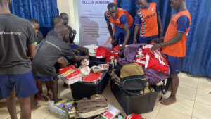 GOS Donation 25 Uganda Gear Delivery - Kids Thrilled to Get School Supplies and Soccer Gear