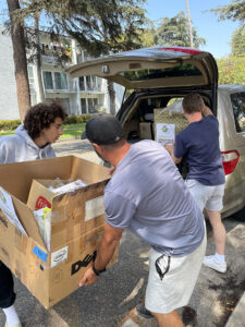 GOS Gear Delivery - Donations for the Gift of Soccer Foundation Team distributed to local Los Angeles CA Organizations by Santa Monica HS Soccer Players