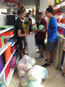 GOS Donation 15 Ecuador Gear Delivery - Staff Organizing Soccer Gear