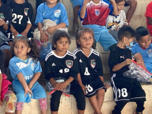 GOS Donation 23 Ecuador Gear Delivery - Kids With Soccer Uniforms