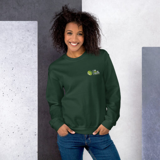 unisex crew neck sweatshirt forest green front 66a69c29604ac