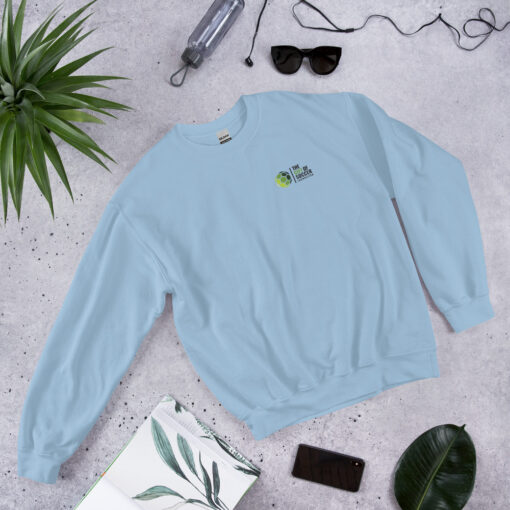 unisex crew neck sweatshirt light blue front 66a69c8e71fc0