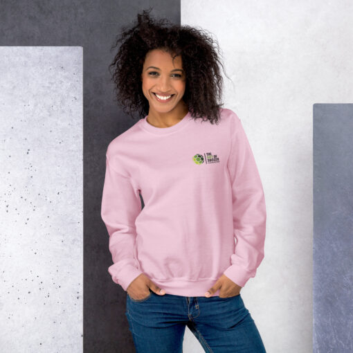 unisex crew neck sweatshirt light pink front 66a69c8f4ef7a