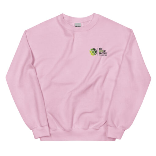 unisex crew neck sweatshirt light pink front 66a6a69c70378