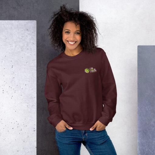 unisex crew neck sweatshirt maroon front 66a69c294fdb2