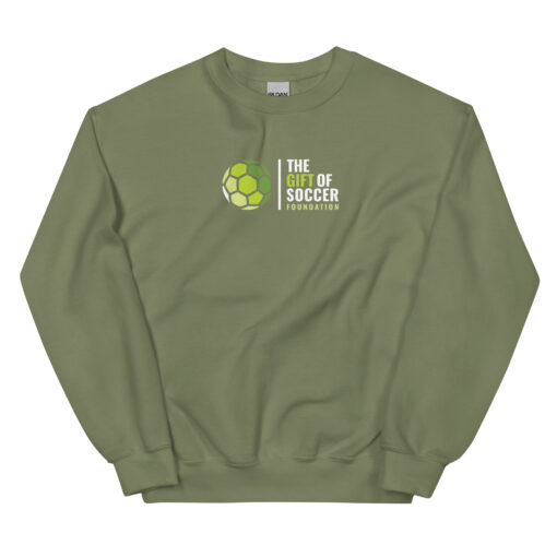 unisex crew neck sweatshirt military green front 66a6a7868f696