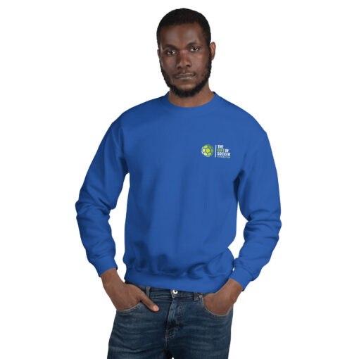 unisex crew neck sweatshirt royal front 66a69c2990f66