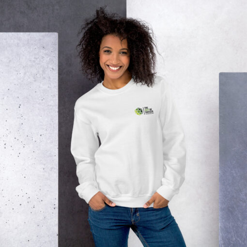 unisex crew neck sweatshirt white front 66a69c8fce978