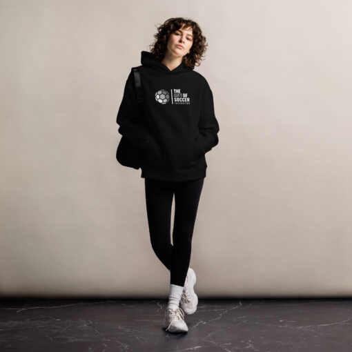 unisex oversized hoodie black front 66a6788c82027