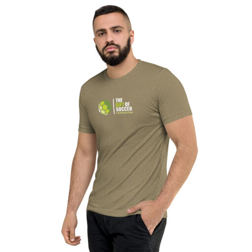 unisex tri blend t shirt olive triblend left front 66a6b763941a5